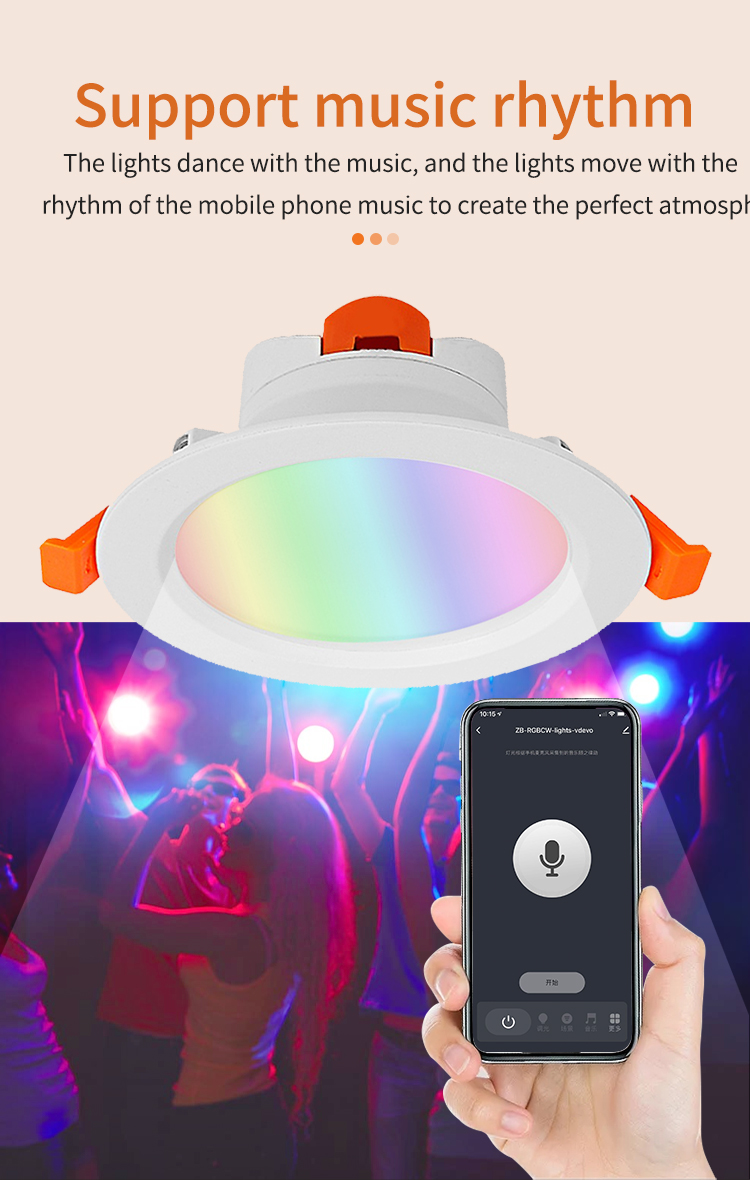 Support music rhythm The lights dance with the music, and the lights move with therhythm of the mobile phone music to create the perfect atmosp