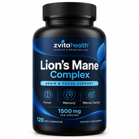 Capsules d'extrait de champignon crinière de lion ZILI (Hericium Erinaceus) – Soutien cérébral, Nootropique, Complément beauté