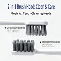 Brosse à dents électrique sonique intelligente Happily IPX7, conception haute technologie pour un blanchiment doux des dents, type C, brosse à dents pour adultes