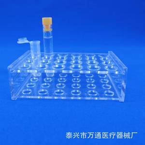 Soporte de acrílico para tubos de ensayo Wantong Medical, 24 pozos, apertura de 14 mm, para tubos de 5 ml, uso en laboratorio - Product Image 2