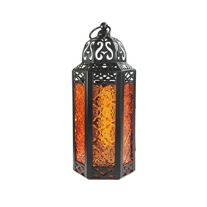 Lanterne de Noël Vintage Marocaine en <span class=keywords><strong>Fer</strong></span> <span class=keywords><strong>Forgé</strong></span> pour Table de Cour, Bougeoir Marocain Suspendu - Product Image 5