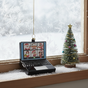 Adorno de Cristal Soplado de Lujo con Lentejuelas para Árbol de Navidad, Decoración Artesanal para Árbol de Navidad, Colección Tech - Product Image 6