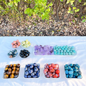 Precio de fábrica Bluk 500G Crystal Tumbled Sodalite Rock Healing Stones Amethyst Tumbled Palm para Fengshui Dec - Product Image 2