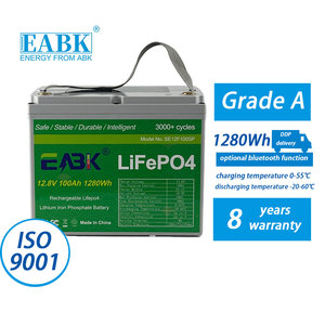 Corrente di picco 300A, per accumulo di energia solare/RV/Marine, 3000 + cicli, modello SE12F100SP EABK 12.8V 100Ah Lifepo4 batteria 1280Wh - Product Image 2