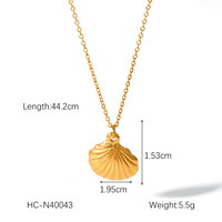 Collar con Colgante de Acero Inoxidable Chapado en Oro de 18K para Mujer, Diseño Simple y Elegante, Calidad Estándar Internacional, Ideal para Regalo