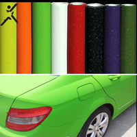 Enveloppe de voiture en vinyle chromé à changement de couleur de diamant givrée PVC tombé 1.52*28 M Film pailleté mat enveloppes de carrosserie