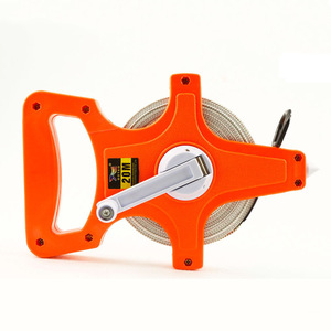 Songchuang Fiber Measuring Tape 100m Rolling With Stand Metric Manual Return Tape Measure <b>For</b> Ground Use - Product Image 3