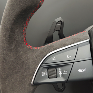 Demi-volant en fibre de carbone Alcantara personnalisé pour <span class=keywords><strong>Audi</strong></span> A3 A4 A5 A6 A7 C6 C7 C8 S3 S4 S5 S6 B7 B8 B9 RS3 RS5 RS6 Q5 Q7 Q8 - Product Image 4