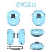 Coque transparente en TPU souple pour écouteurs avec mousqueton pour Google Pixel Buds Pro 2