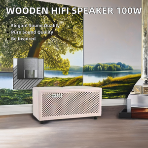 ลำโพงไม้ย้อนยุคคุณภาพสูง 100W สำหรับ V5.0 ไร้สาย โหมดคู่ ใช้กับโฮมเธียเตอร์ โทรศัพท์มือถือ คอมพิวเตอร์ เสียงคุณภาพดี ตัวเครื่องทำจากไม้ - Product Image 3