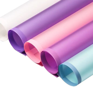 Papier d'emballage floral coréen mat en gros, papier d'emballage pour bouquet de fleurs fraîches avec bord doré et film gelée - Product Image 5