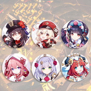 Todos los diseños Genshin Impact Figura Dibujos animados <span class=keywords><strong>Hu</strong></span> <span class=keywords><strong>Tao</strong></span> Wendi Zhongli Anime Solapa Pin Botón Insignia - Product Image 1