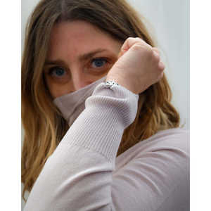 Pull en tricot côtelé pour femme, col roulé, taille XS, motif imprimé chaud, technique brodée, logo frontal, décontracté, hiver - Product Image 1