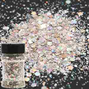 Paillettes holographiques 3D effet œil de chat, flacon de 50g, dégradé irisé, paillettes mélangées, fournitures DIY pour nail art, résine, décorations faites à la main - Product Image 4