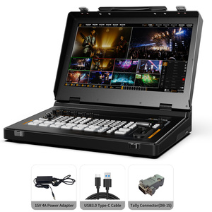 เครื่องสลับวิดีโอแบบพกพา AVMATRIX SHARK S6 PLUS ขนาด 17.3 นิ้ว 6 ช่องสัญญาณ SDI/HDMI พร้อ<span class=keywords><strong>ม</strong></span>ฟังก์ชันสตรี<span class=keywords><strong>ม</strong></span><span class=keywords><strong>ม</strong></span>ิ่งและบันทึก, <span class=keywords><strong>ม</strong></span>ิกเซอร์เสียง, ควบคุม PTZ - Product Image 1