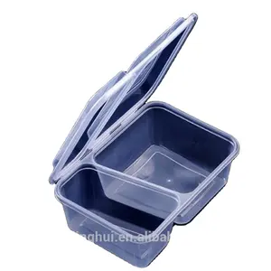 China Supplier 2 Compartment Plastic Food Container,Bento Lunch Box with Dividers