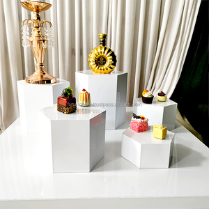Support de présentation de desserts hexagonal de haute qualité en fer Furun pour les décorations de mariage et d'événements festifs - Product Image 4