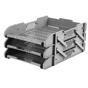 Organizador de Escritorio de Oficina de 2 y 3 Niveles, <span class=keywords><strong>Bandeja</strong></span> de Plástico para <span class=keywords><strong>Documentos</strong></span> A4 - Product Image 3