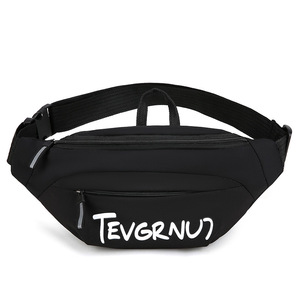 Tevgrnu7 Men's Waist Bag Oxford Cloth Letter Print Breathable Leisure Travel Crossbody Bag - Product Image 2