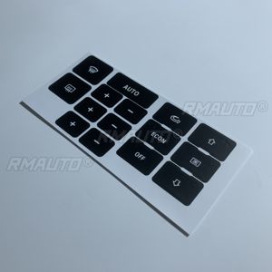 Autocollants de réparation pour boutons de commande de climatisation Audi A6 C5, noir mat, accessoires de voiture - Product Image 3