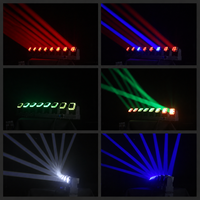 Projecteur LED mobile 8x40W RGBW 4-en-1 avec lumière auxiliaire, éclairage de scène dynamique, contrôle DMX512 RDM pour événements DJ