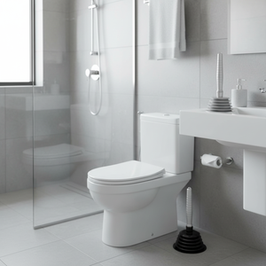 Desatascador de inodoros y lavabos de plástico de gran tamaño con ventosa de goma de succión fuerte para el hogar y el baño - Product Image 3
