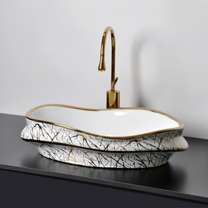 Матовый черный раковина керамическая раковина ваза дизайн - Product Image 4