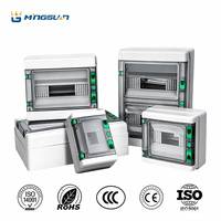 Boîte de jonction électrique en plastique PC étanche à l'eau et aux intempéries HA 4~24 voies IP67, panneau de commutation MCB monté, boîte de distribution