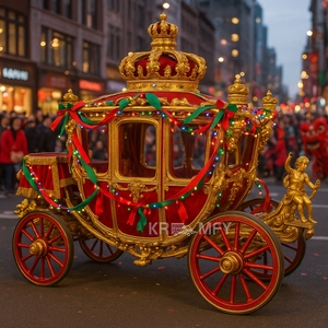 Calèche royale électrique de luxe avec pneus en caoutchouc massif pour 4 à 6 personnes, idéale pour les mariages - Product Image 3