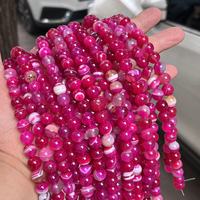 Perles d'agate rouge naturelles YWJC, 6 mm et 8 mm, forme ronde, pierres en vrac pour la fabrication de bijoux – Ventes flash