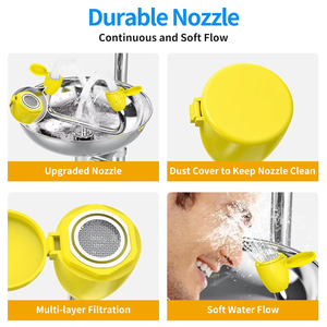 Estación de lavado de Ojos de acero inoxidable 304 para auditoría de fábrica: ducha y <span class=keywords><strong>lavaojos</strong></span> combinados industriales y de laboratorio - Product Image 4