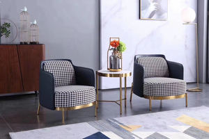 Ensemble <span class=keywords><strong>de</strong></span> meubles <span class=keywords><strong>de</strong></span> salon en tissu, cuir pu, <span class=keywords><strong>pied</strong></span>-<span class=keywords><strong>de</strong></span>-<span class=keywords><strong>poule</strong></span>, canapés, chaises, pieds en acier inoxydable, design moderne, 2 pièces - Product Image 6