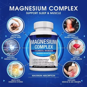 Kapsul Kompleks Magnesium Glisinat Malat & Sitrat OEM, Suplemen Vitamin untuk Tidur, Ketenangan, dan Suasana Hati - Product Image 2