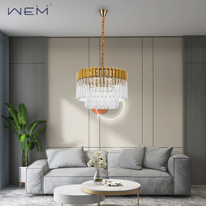 Wholes-Lámpara de decoración de Hotel, hecho en China dorado accesorio de luz, candelabros de cristal - Product Image 1