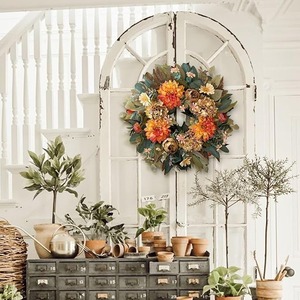 Corona de Flores Preservadas Hecha a Mano, Coronas de Rosas Naturales Eternas para Decoración del Hogar, Decoración de Pared de Lujo para Bodas - Product Image 5
