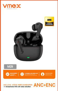 Auricolari Vmex M29 Tws Bluetooth 5.3 con cancellazione attiva del rumore e riduzione delle interferenze durante le chiamate - Product Image 1