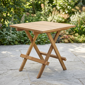 Teak Wood Solid Wood Durable Outdoor <b>Folding</b> <b>Table</b> Modern Design Square Top Garden Furniture - Product Image 4