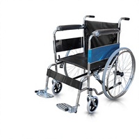 Fauteuil roulant en acier au carbone 809, électroplaqué, siège souple, pliable, léger, pour personnes âgées, manuel, portable, à pousser à la main, pour personnes handicapées