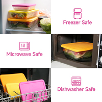 Couvercles de remplacement en silicone de qualité alimentaire sans BPA pour bols en verre Pyrex et Anchor Hocking, disponibles en 3, 6 et 11 tasses