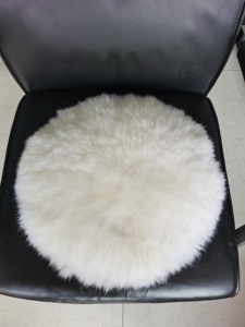 Coussin de siège rond en fourrure de mouton naturelle, moelleux, Long, en laine, <span class=keywords><strong>pour</strong></span> fauteuil roulant, <span class=keywords><strong>pour</strong></span> chambre <span class=keywords><strong>à</strong></span> coucher, voiture et bureau, 1 pièce - Product Image 2