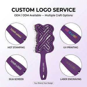 Brosse démêlante antistatique en nylon à poils de sanglier avec logo personnalisé, masseur de cuir chevelu pour <span class=keywords><strong>cheveux</strong></span> secs et humides - Product Image 3