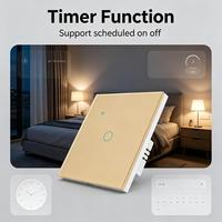 Interrupteur tactile intelligent Tuya Zigbee 10A pour Royaume-Uni, en verre trempé, unipolaire, contrôle à distance via application, compatible avec la commande vocale Alice, 400W/Gang