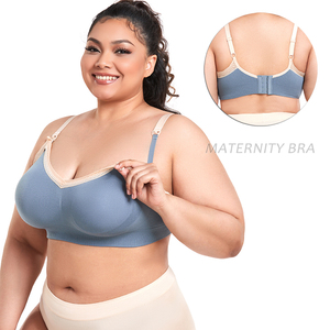 <span class=keywords><strong>Reggiseno</strong></span> Allattamento Senza Ferretto Taglia Grande per Seno Abbondante, Comodo, in Pizzo, Apertura Frontale, Senza Cuciture - Product Image 1