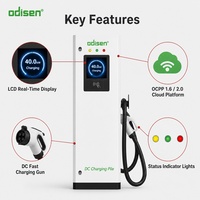 Station de recharge rapide DC 20 kW GB/T à une seule prise, murale ou sur colonne, IP54, écran LCD, RFID, OCPP 1.6/2.0, pour stationnement résidentiel