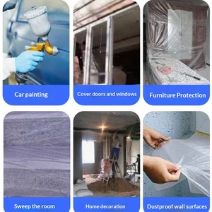 <span class=keywords><strong>Film</strong></span> de protection transparent en PE anti-poussière pour meubles domestiques, <span class=keywords><strong>film</strong></span> de protection anti-peinture pour <span class=keywords><strong>la</strong></span> pulvérisation automobile et <span class=keywords><strong>la</strong></span> décoration - Product Image 4