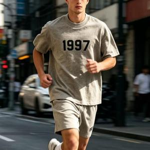 T-shirt da uomo Fear 1997 in cotone puro <span class=keywords><strong>di</strong></span> alta qualità 300gsm, pesante, oversize, unisex, con logo personalizzato serigrafato - Product Image 6