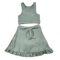 Robe Chic Noire Festonnée pour Filles DH ODM 2026 Style Mercredi Minimaliste Sans Manches Coupe Trapèze pour le Marché Américain, Canadien et Australien