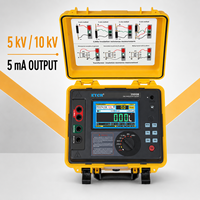 Testeur de résistance d'isolement portable 10 kV 5 mA avec écran LCD couleur, mégohmmètre pour le test des transformateurs, des moteurs et des câbles