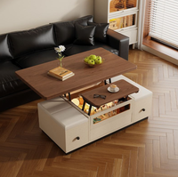 Table basse relevable 2-en-1 pour petit appartement, salon simple et moderne, multifonctionnelle pour la maison