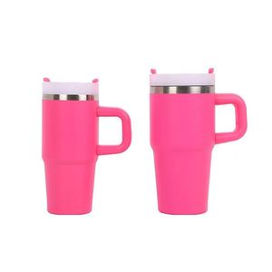 14oz Stainless Steel <b>Kids</b> Sippy Tumbler with Straw Handle Insulated Portable Travel Drinking Cup - Product Image 1